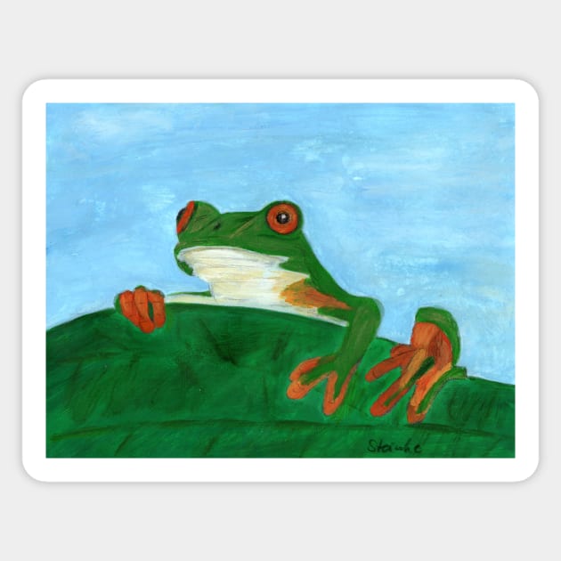 The tree frog Sticker by Kunst und Kreatives